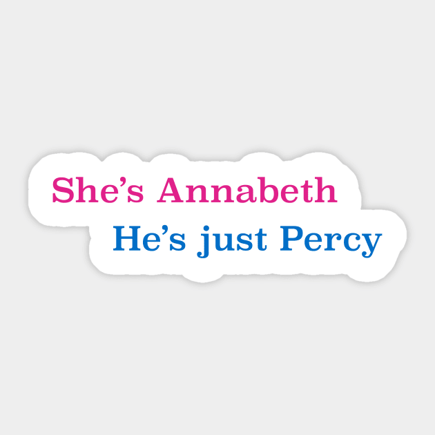 Annabeth is literally Barbie Sticker by ThePureAudacity